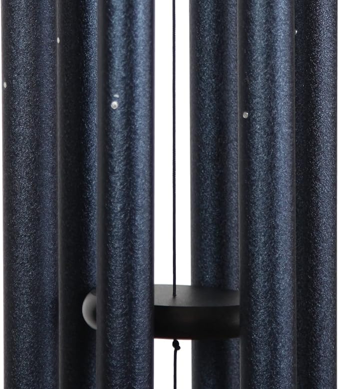 Corinthian Bells by Wind River – 44 inch Midnight Blue Wind Chime for Patio, Backyard, Garden, and Outdoor Decor (Aluminum Chime) Made in The USA