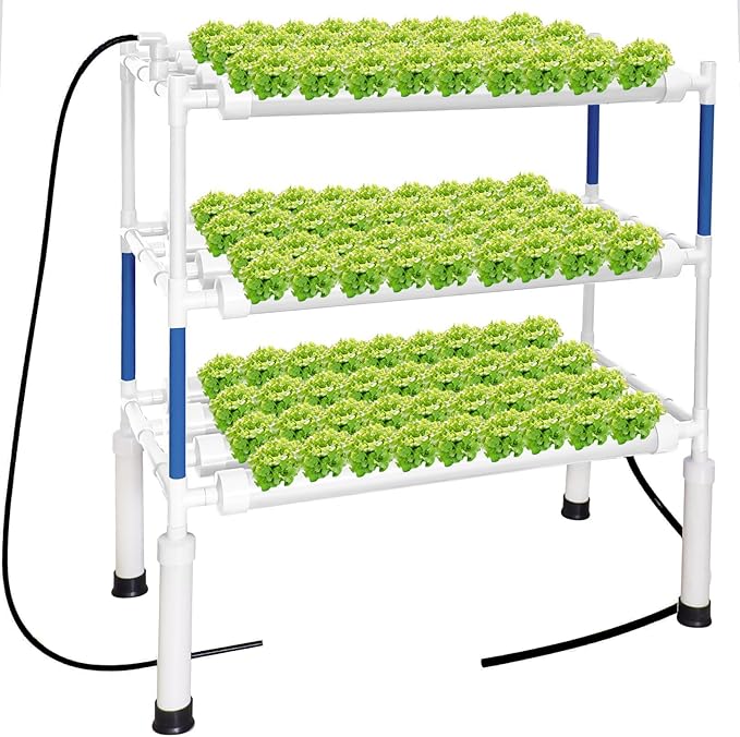 Hydroponics Growing System Kit for Vegetables,Flowers Fruits and Herbs, with 108 Plant Sites, Suitable for Indoor and Outdoor (Upgraded Version)