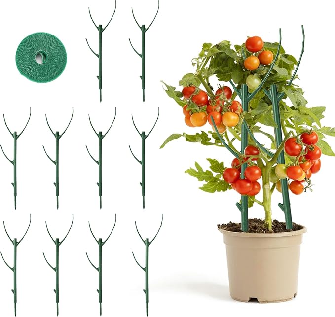10 Pack Stackable Monstera Plant Support, Garden Plant Support Stakes for Indoor Outdoor Plants, Climbing Plant Support Structures Plant Holder Stick Moss Pole for Support Tall Potted Plants