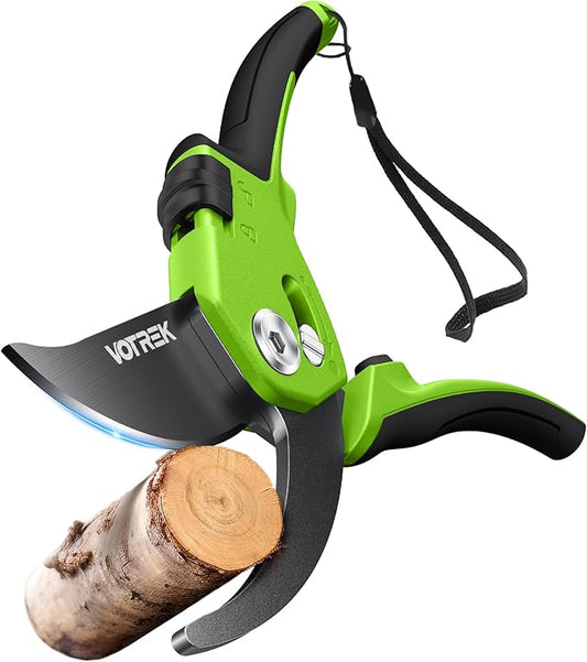VOTREK Pruning Shears for Gardening, [Patented Stepless Handle Opening] - Garden Clippers with Ultra-Sharp SK5 Steel for Weak Hand, Universal Fit for All Hand Sizes, Effortlessly Cuts 1-Inch Branches