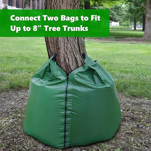 Tree Watering Bags 20 Gallon – Slow Release Drip Irrigation for Trees, PVC Tree Watering Bag for New & Established Trees, Deep Watering in 5–8 Hours, Ideal for Fruit Trees & Young Saplings (8 Pack)