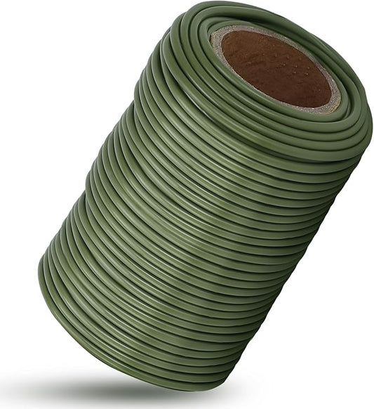 TELENT OUTDOORS 101 Feet Soft Plant Ties Dark Green Plant Twist Ties, Plant Ties for Support. Gardening Supplies for Plants Office Home Organization 3mm Diameter