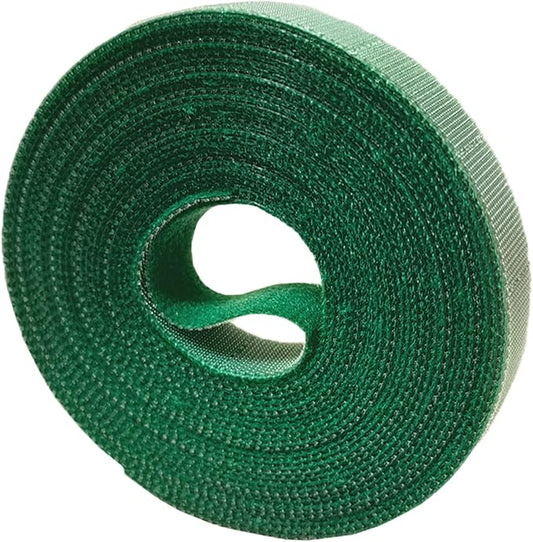 plantactic Garden Tie Green Strap Plant Supports Gentle on Plants Pre-Cut Design Tearable Reusable Sturdy Multi-Purpose for Home Garden Balcony Office (16.4ft × 0.6 inch, Green)