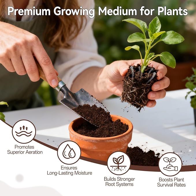 Halatool 50pcs Organic Coconut Coir Pellets Soil for Seed Starter, 30mm Compressed Coco Coir Potting Soil for Growing Vegetables, Fruits, Flowers