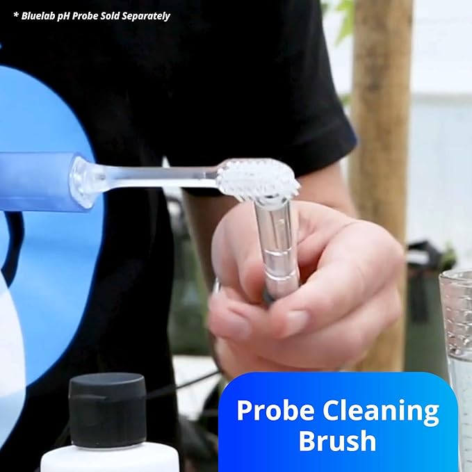Bluelab CAREKITPH pH Probe Care Kit with Calibration Solution, Storage Solution, and Brush, used for pH Pen, Meter, Monitor, Controller and Tools for Hydroponic System and Indoor Plant Grow
