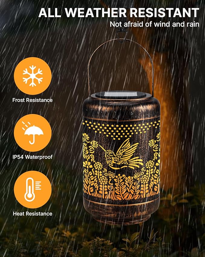 Gifts for Women Solar Lanterns Outdoor Waterproof, Inspirational Women Gifts Solar Lights Garden Decor, Gifts for Mom, Sister, Friend Hanging Light Yard Decoration Outdoor, Backyard, Patio, Porch