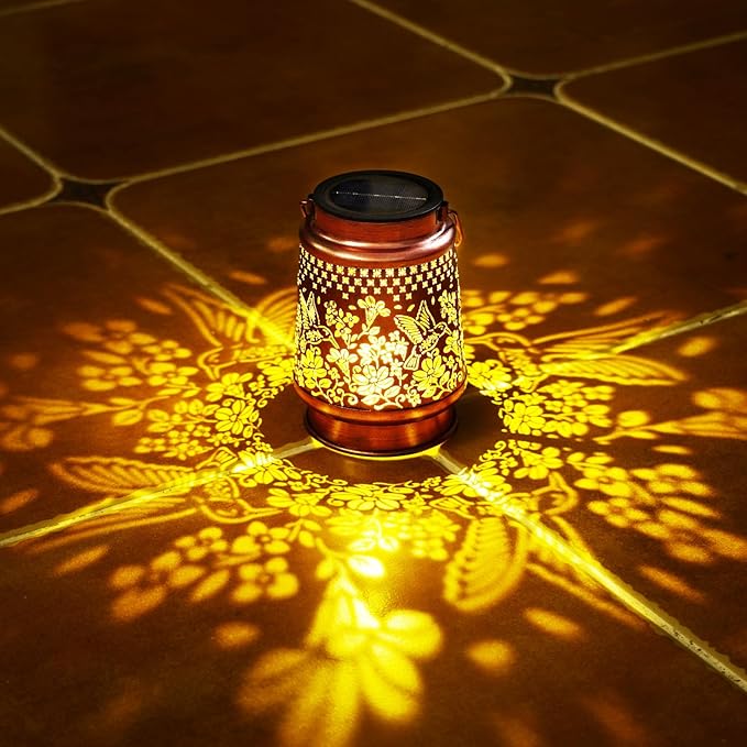 Homemory Christmas Gifts for Women Mom Grandma, Solar Lanterns Hummingbird Lights Outdoor Waterproof Garden Decor, LED Hanging Solar Lights for Yard, Patio, Backyard, Porch, Lawn