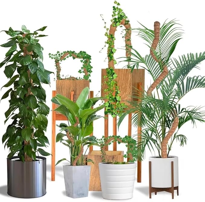 Craft911 Moss Pole Monstera Plant Support – 48” Bendable Moss Pole Monstera Plant Support, Plant Stakes for Indoor Plants, Tall Plant Sticks Support for Climbing Plants