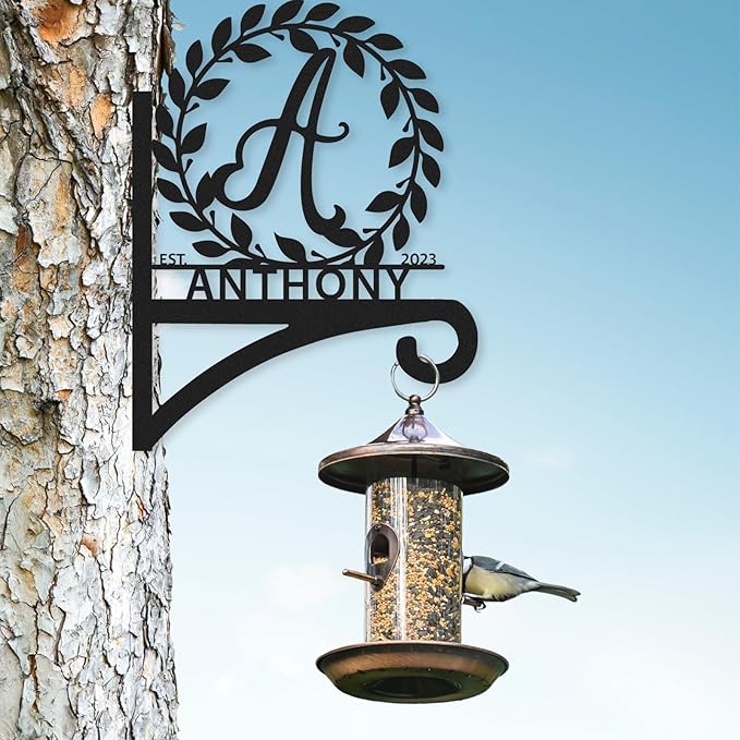 Custom Name Metal Plant Hangers from Wall Indoor and Outdoor | Home Decor Gift for Mom | Personalized Wall Mounted Hanging Plant Hooks | Customizable Rustic Hanging Gardening Bracket Hook