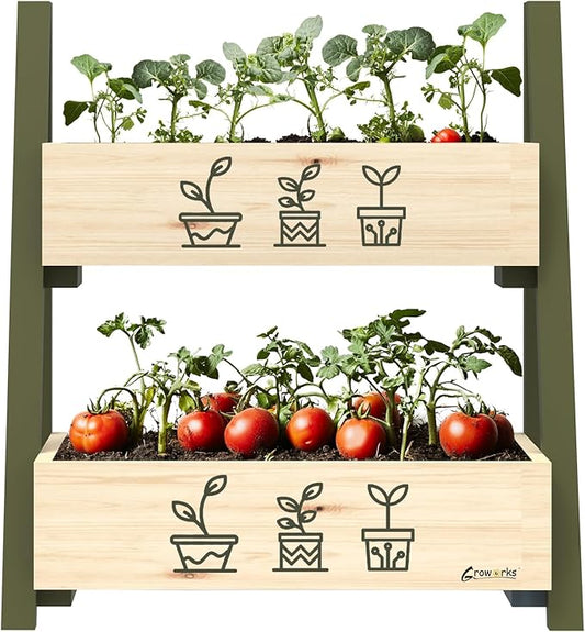 Raised Garden Bed Outdoor, Cedar Wooden Kids Planter Boxes, 24”L x 11.5”W x26.5”H Raised Planter Box with Legs for Backyard, Patio, Balcony with Bed Liner (Natural)