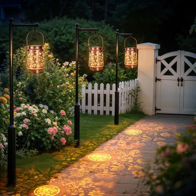 Homemory Christmas Gifts for Women Mom Grandma, Solar Lanterns Mushroom Lights Outdoor Waterproof Garden Decor, LED Hanging Solar Lights for Yard, Patio, Backyard, Porch, Lawn