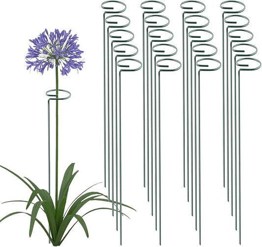 Thealyn 36 Inch 20 Packs Plant Support Stake Garden Single stemmed Plant Support Hoops Plant Prop for Flowers Orchid Tomatoes Peony Lily Rose Gladiolus (36 inch)