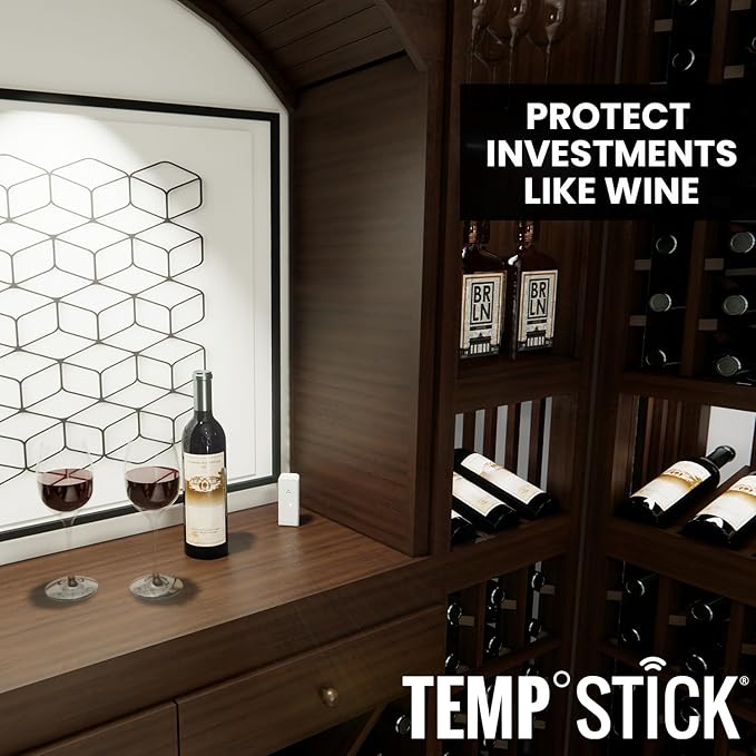Temp Stick Remote WiFi Temperature & Humidity Sensor, Data Logger. No Subscription. 24/7 Monitor, Unlimited Text, App & Email Alerts. Made in America. Use with Alexa, IFTTT. Monitor Anywhere, Anytime