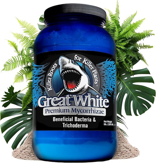 Great White Mycorrhizal Fungi, Beneficial Bacteria for Plant Growth, Root Stimulator, Concentrated 3-in-1 Formula by Plant Success (5 lb)