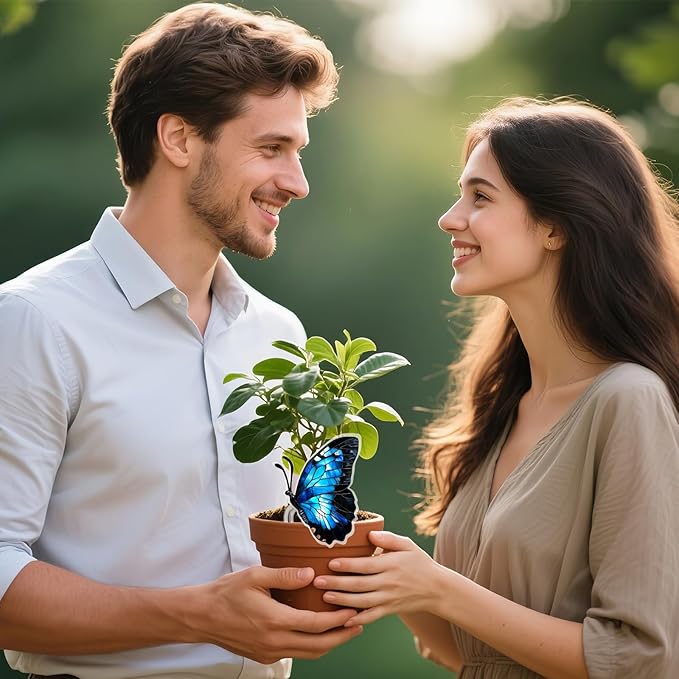 Hanging Planters for Indoor Outdoor Plants – Butterfly Design Hanging Pots, Rustic Farmhouse Garden Decor for Porch Balcony, Decorative Planters & Gift Ideas for Mom (22)