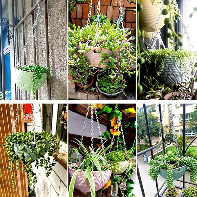 YINGFENG 10 Pack 9.5 Inch Silver Hanging Chains for Hanging Bird Feeders, Bird Houses, Planters, Baskets, Birdbaths, Lanterns, Wind Chimes, Billboards, Signs and Ornaments