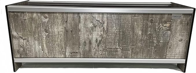 Foreman Raised Garden Bed 36”Lx12”Wx14”H Premium HPL Plastic Wood Grain Aluminum Frame Elevated Planter Box for Backyard Patio Balcony, Monte