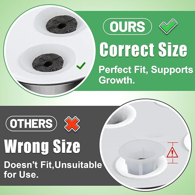 Alphatool Grow Baskets Compatible with AeroGarden - 50 Pcs Hydroponic Baskets, Seed Starters Pods Replacement for Improving Germination Rate Speed, Seeds Starting Kit for Indoor