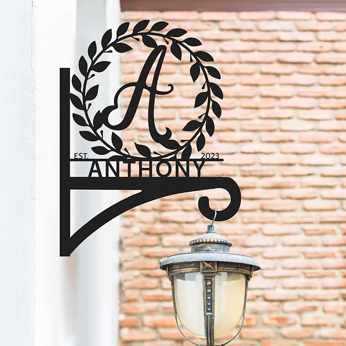 Custom Name Metal Plant Hangers from Wall Indoor and Outdoor | Home Decor Gift for Mom | Personalized Wall Mounted Hanging Plant Hooks | Customizable Rustic Hanging Gardening Bracket Hook