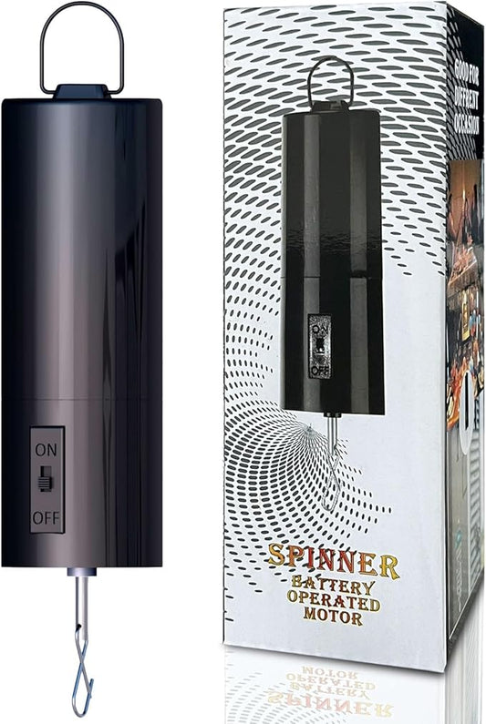 Disco Ball Motor Hanging Display Motor Rotating Motor Multi-Purposes for Mirror Ball Wind Spinner,Wind Chime,Garden Decor,Hanging Ornament Outdoor Sculpture,20 RPM Medium Speed(Black)