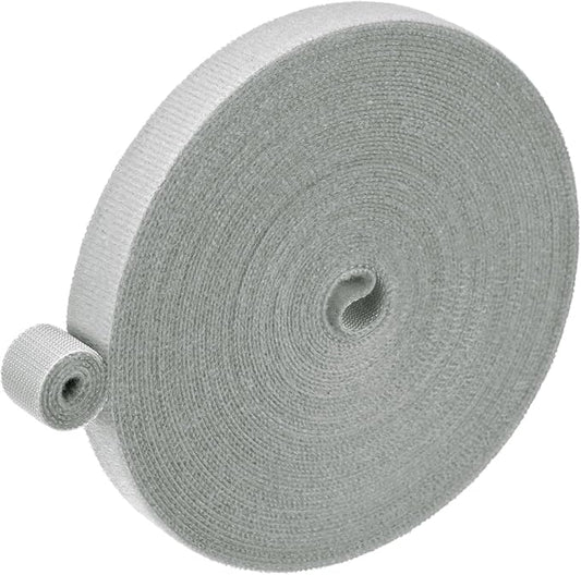 1-Roll Garden Plant Tape, 33 ft x 0.5 in Garden Hook and Loop Plant Ties Multi-Purpose Use Adjustable and Reusable Twist Wire Tape for Plants/Flowers/Vines [Grey]