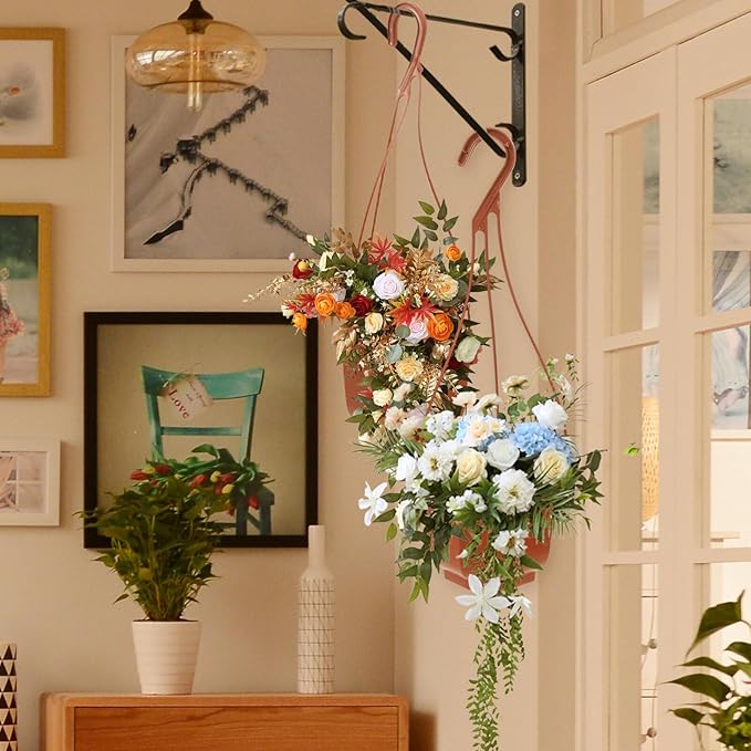 Plastic Hanging Planters 15 Pack Small 4 Inch Hanging Flower Pots with Hooks for Indoor Outdoor Garden Balcony Plants