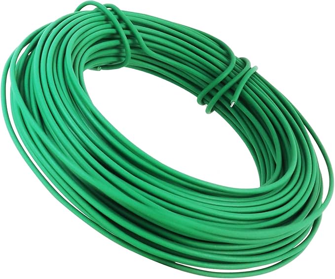 NanWantee 100 Feet Green Soft Plant Tie - 2.5mm Flexible Twist Garden Wire for Climbing Plants, Tomatoes, Bonsai & Office/Home Organizing