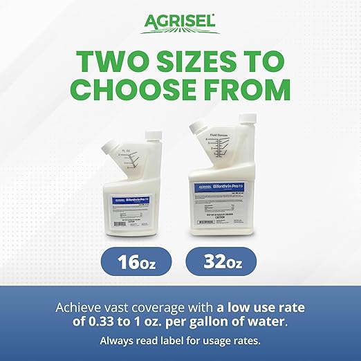 Agrisel Bifenthrin Pro 7.9, Insect Control, Safe for Plants & Crops, Insecticide, Effective Against 125+ Insects, Includes 3-Pack of Agrisel Protective Gloves, 16 Ounces