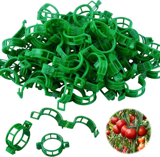 YFANITI 300 PCS Green Plant Fixing Clips,Plant Support Clips, Tomato Clips, Plastic Trellis Clips,Garden Clip for Fixing Stem and Vine