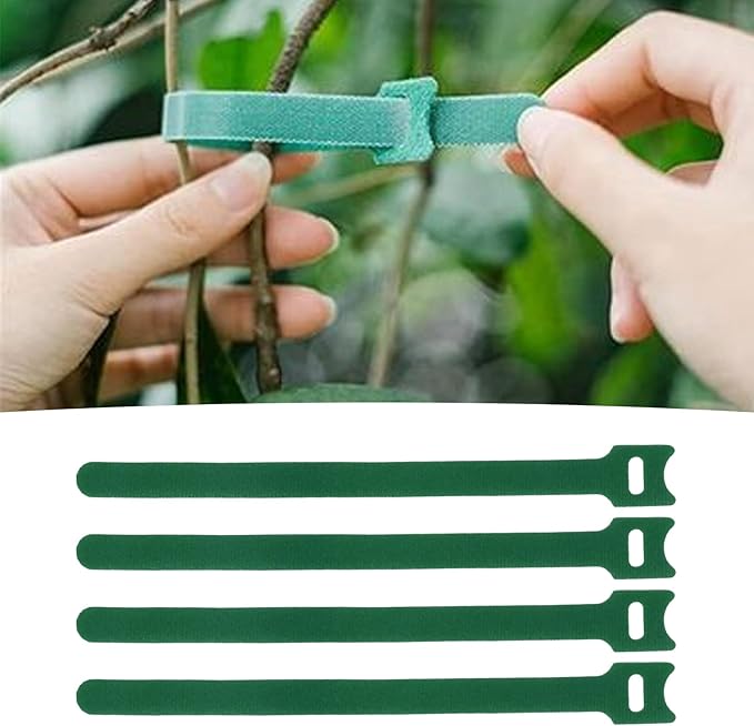200Pcs Adjustable Hook & Loop Plant Cable Ties, 8-Inch Green Nylon Ties for Climbing Plants, Multi-Purpose Support for Gardening and Home Use