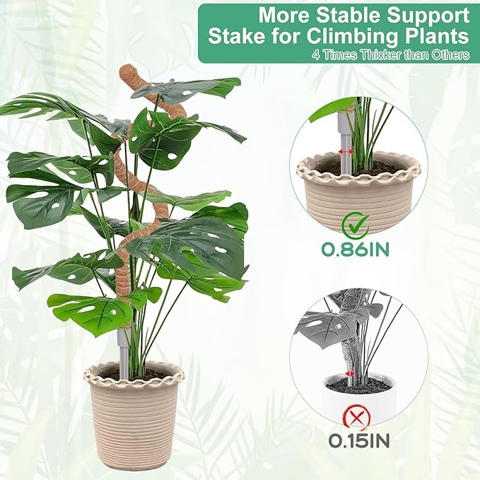 LifeNest 1 Pack Moss Pole, 28 Inch Monstera Plant Support, Moss Poles for Climbing Plants Indoor DIY, Coco Coir Plant Pole Moss Plant Stick Support Stake Kit for Potted Plants, Pothos, Philodendron