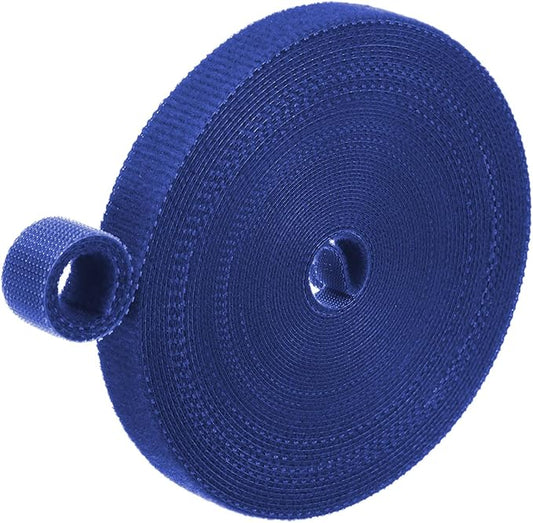 1-Roll Garden Plant Tape, 33 ft x 0.4 in Garden Hook and Loop Plant Ties Multi-Purpose Use Adjustable and Reusable Twist Wire Tape for Plants/Flowers/Vines [Blue]