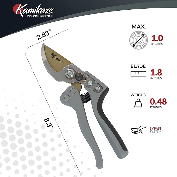 Heavy Duty Bypass Pruning Shears – Ergonomic Garden Pruners with Japanese SK-5 Steel, Low-Strain Design to Reduce Hand Fatigue, Professional Garden Shears & Clippers, Includes Free Protective Sheath