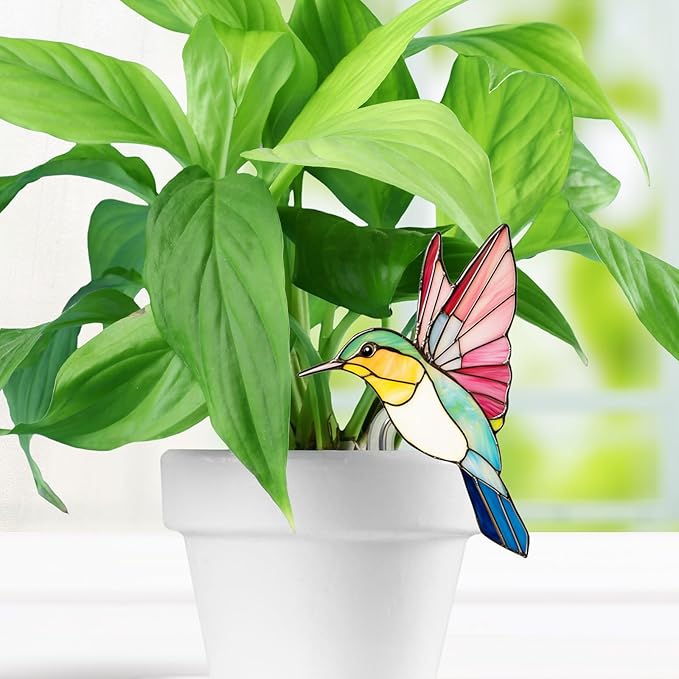 Hanging Planters for Indoor Outdoor Plants – Hummingbird Design Hanging Plant Pots, Rustic Farmhouse Garden Decor for Porch Balcony Yard, Decorative Flower Baskets & Unique Gifts for Mom(19)