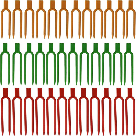 120 Pcs Plastic Strawberry Plant Support Pins Plant Clips Garden Pins for Plant Cutting,3 Colors U-Shaped Anchor Clips for Cuttings, Strawberry Runners While They Root