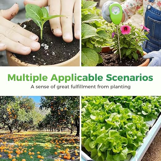 Soil Moisture Meter for Plants, No Battery Plant Moisture Tester with Hygrometer Dial, Water Monitor for Indoor Outdoor Plants, Garden, Potted Plants, Lawn (1pcs)