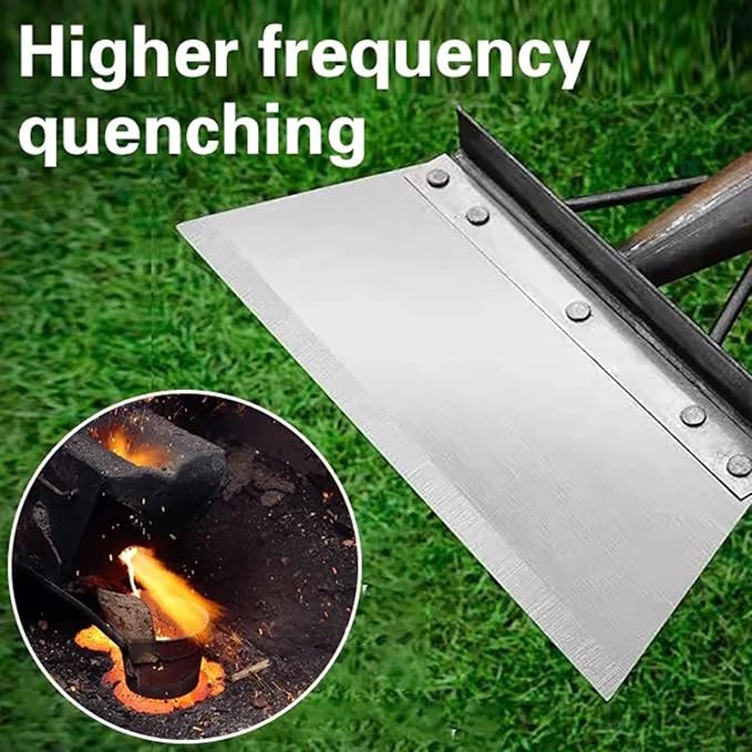 Multifunctional Garden Tool, Square Spade - Manganese Steel Flat Shovel, 8-12" Heavy Duty for Digging, Lawn Edging, Weed Removal - Silver (23CM)