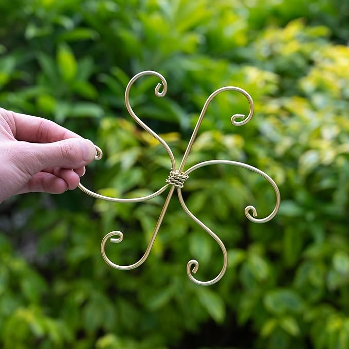 Goooxim 5PCS Monstera Plant Stem Support Hook - 6.5 * 6.5IN Durable Metal Stem Stabilizer for Monstera Plants and Fishbone Cactus - Gentle Protection Leaf Holder - Easy Installation - 5 Piece Set