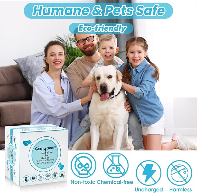 8 Pack Mouse Repellent Pouches with Peppermint Oil, Rodent Repellent, Mice Repellent Indoor& Outdoor, Best Mouse Deterrent, Natural Rat Repellent Indoor - Safe for Pets and Kids