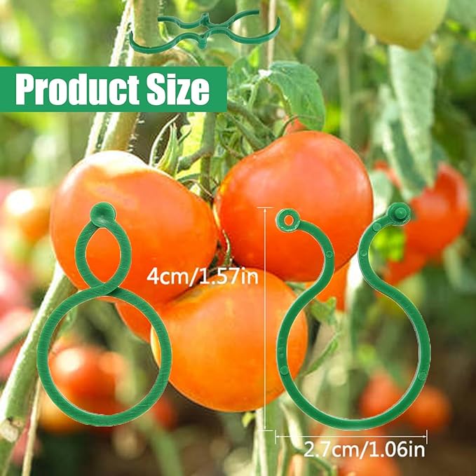 Hysagtek 100 Pcs Plant Clips for Climbing Plants Garden Clips Plant Support Clips for Tomato Gardening Clips Vegetable Clips for Support for Securing Plants
