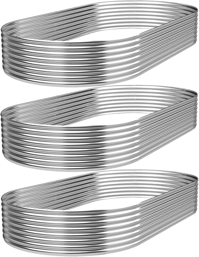 BTDVR 3 PCS 8×4ft Galvanized Raised Garden Bed Outdoor, Metal Raised Beds for Vegetables, Above Ground Garden Box for Flower, Steel Garden Bed for Gardening