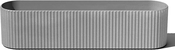 Veradek Demi Series Window Box Planter - Long Planter Box for Windowsill/Balcony | Durable Plastic-Stone Composite Material | Modern Décor for Flowers/Herbs