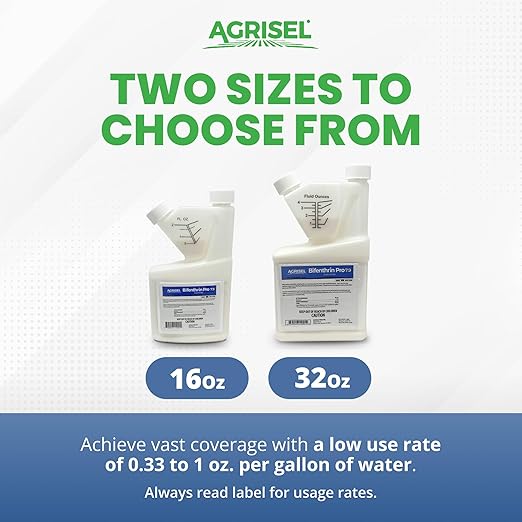 Agrisel Bifenthrin Pro 7.9, Insect Control, Safe for Plants & Crops, Insecticide, Effective Against 125+ Insects, Includes 3-Pack of Agrisel Protective Gloves, 32 Ounces