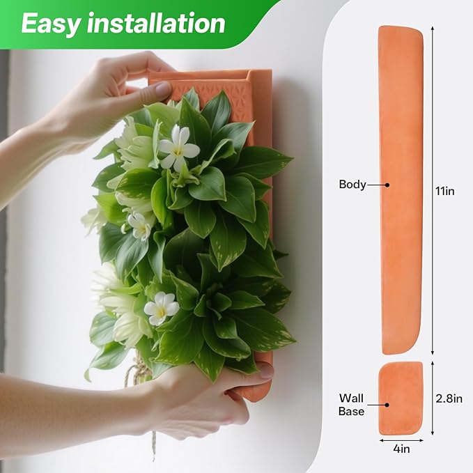 dadop Terracotta Self Watering Wall Pots for Indoor Plants, Hanging Planters for Indoor Plants Holder, Terra Cotta Pot Home Decor
