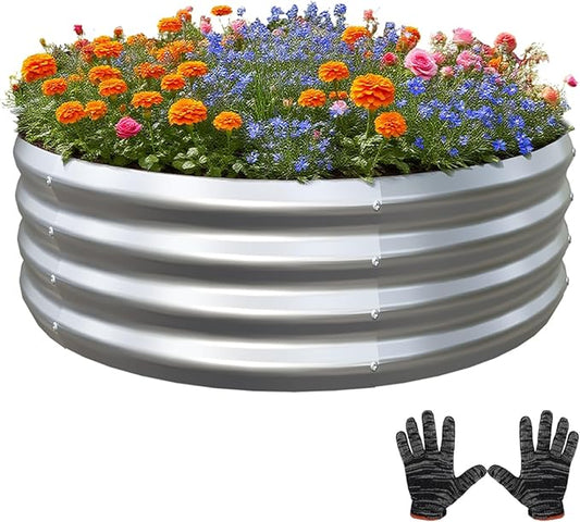 Galvanized Garden Bed kit for Vegetables/Herbs/Flowers (2X2X1)