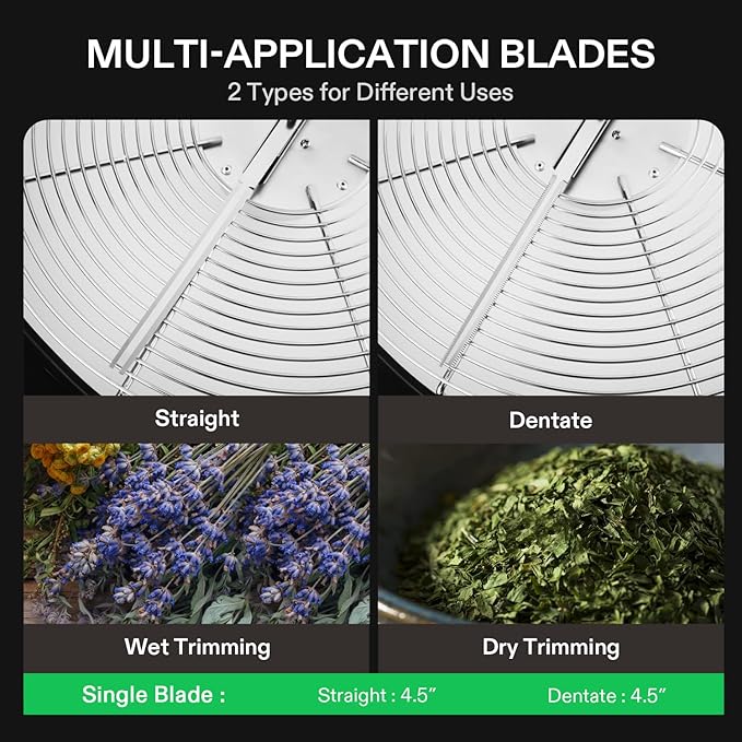 VIVOSUN 16 inch Bud Leaf Bowl Trimmer- Clear Visibility Dome, Sharp Stainless Steel Blades for Spin Cut & Solid Metal Gear Box, Hand Pruner Included (Upgraded Version)