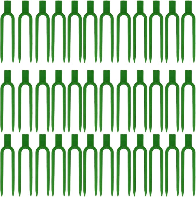 120 Pcs Plastic Strawberry Plant Support Pins Plant Clips Garden Pins for Plant Cutting,Green U-Shaped Anchor Clips for Cuttings, Strawberry Runners While They Root Green