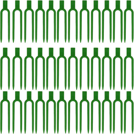 120 Pcs Plastic Strawberry Plant Support Pins Plant Clips Garden Pins for Plant Cutting,Green U-Shaped Anchor Clips for Cuttings, Strawberry Runners While They Root Green