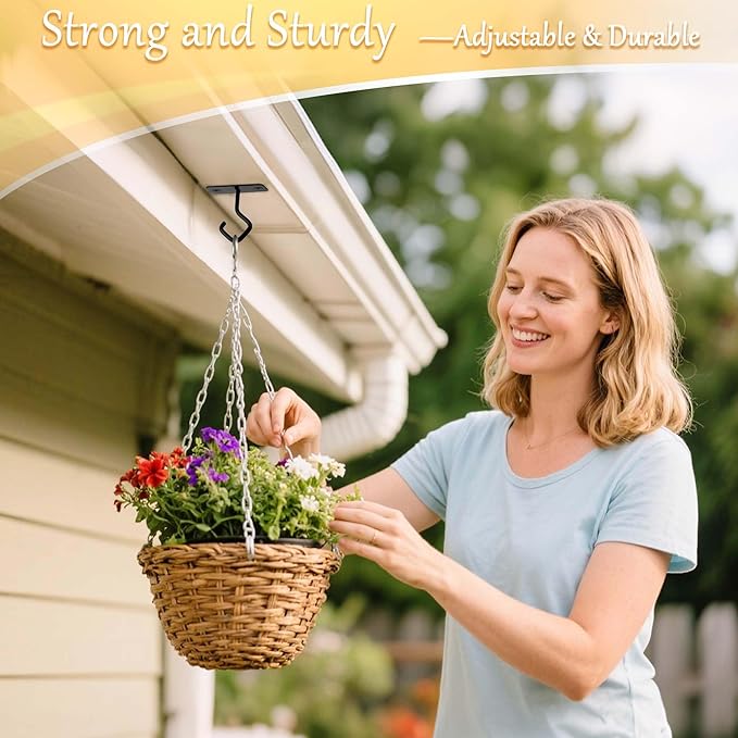 AJART Ceiling Hooks for Hanging Plants: Iron Plant Hanger for Wall Mount - 4 Pack/2.5 Inch Ceiling Hook for Indoor Use