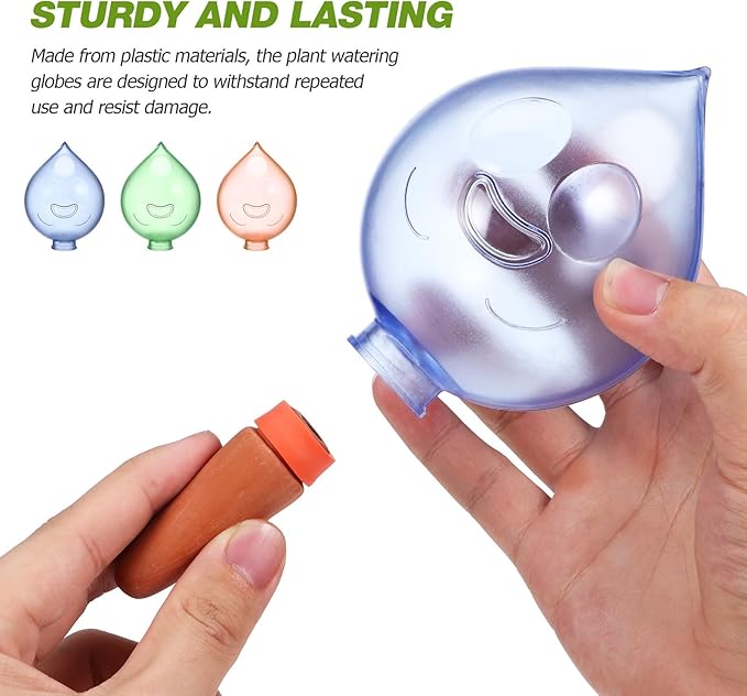 3pcs Self Watering Globes for Plants Portable Automatic Watering Bulbs with Garden Plant Device for Indoor and Outdoor Use Green Blue Pink